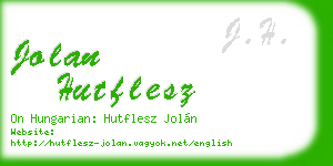 jolan hutflesz business card